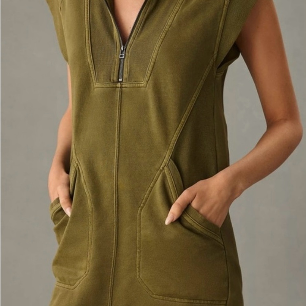 Olive Green Mini Dress